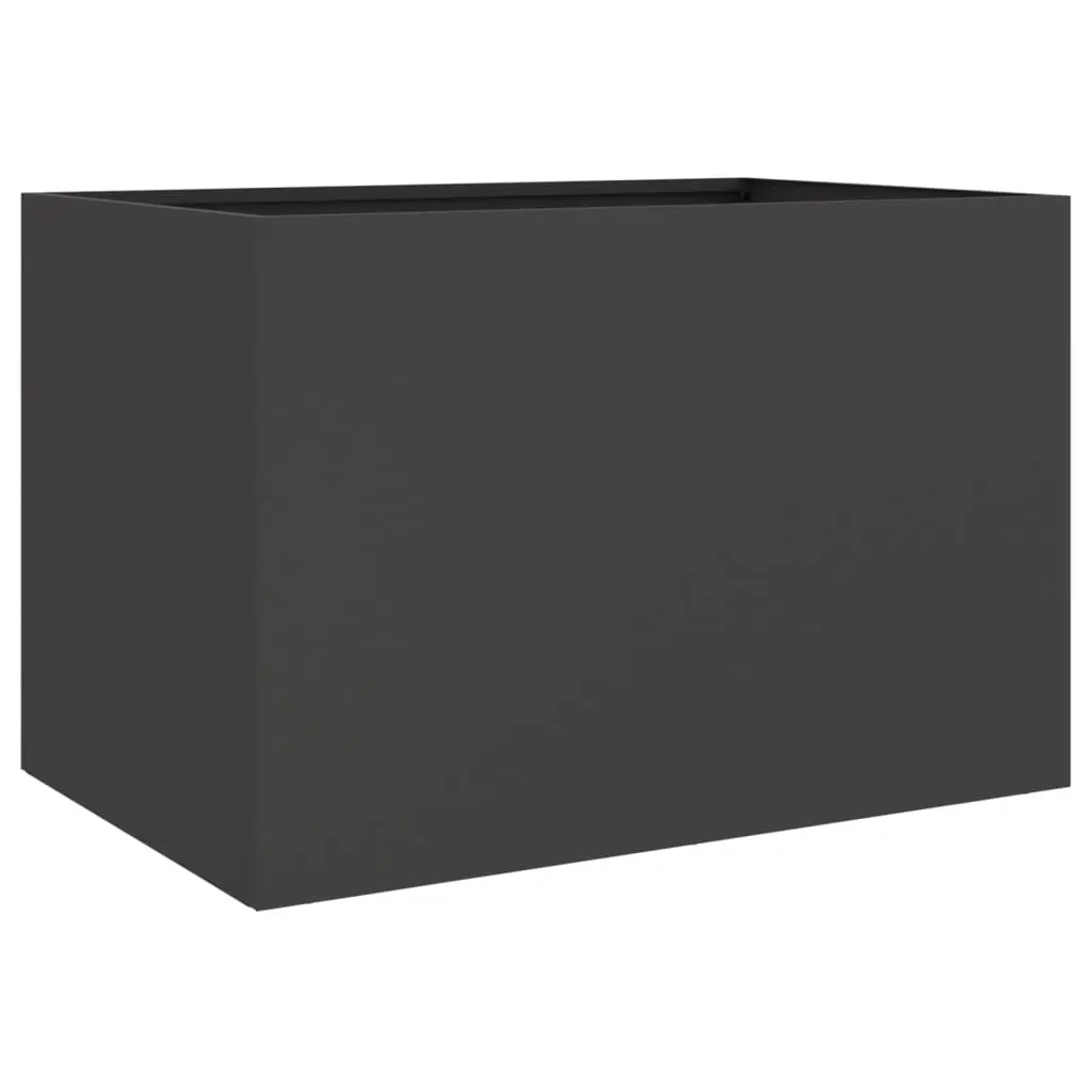 Planter Black 62x47x46 cm Steel 841601 - Home & Garden