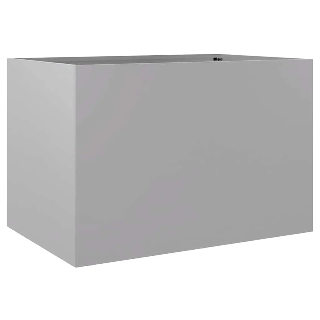 Planter Silver 62x47x46 cm Galvanised Steel 841606 - Home & Garden