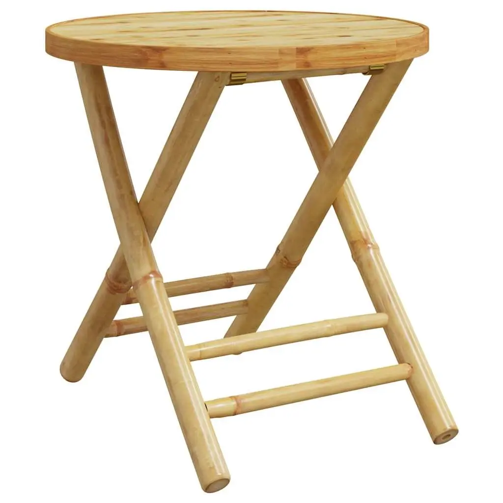 Folding Garden Table Ø45x45 cm Bamboo 365880 - Furniture