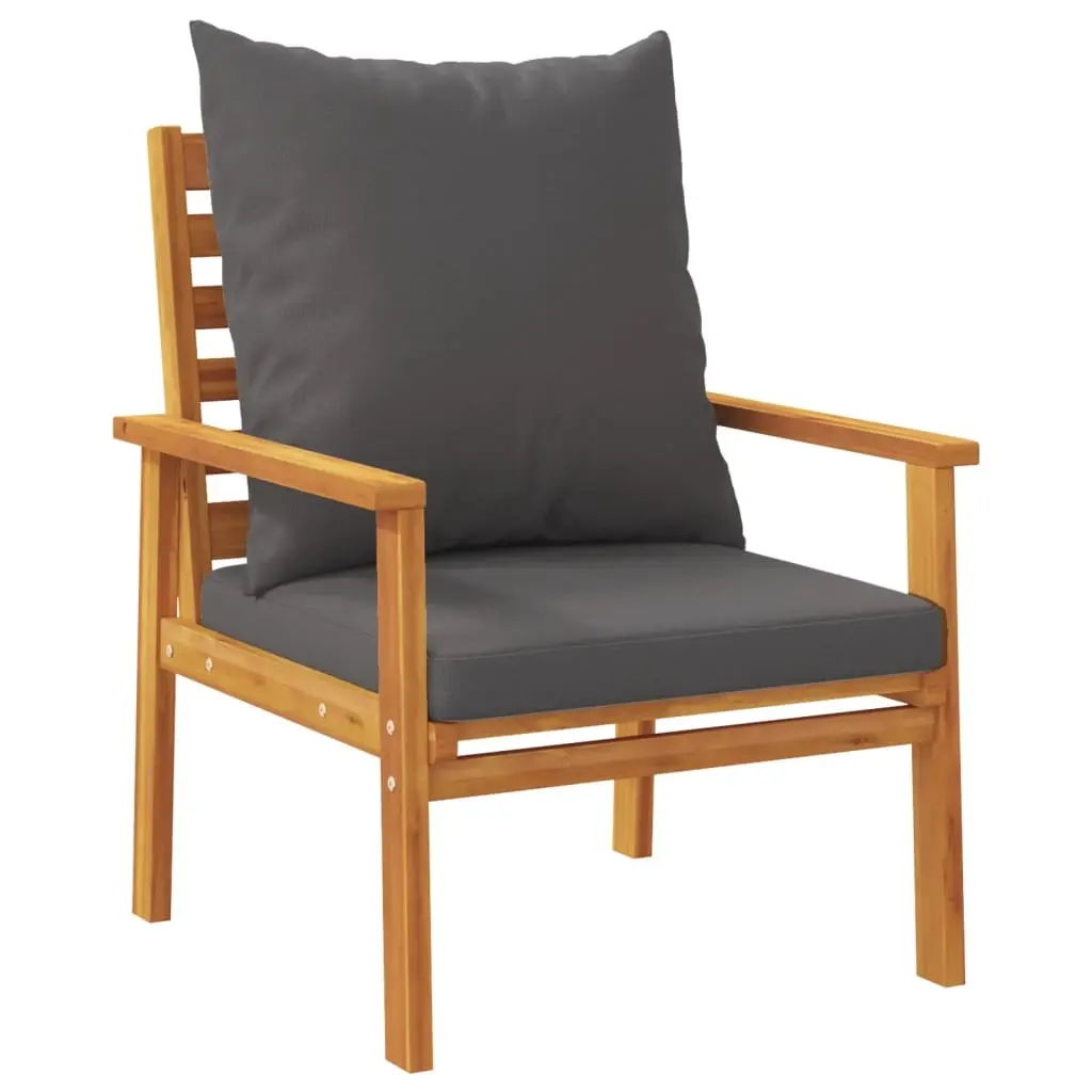 Garden Sofa Chair 2pcs with Cushion Solid Wood Acacia 366376 - Furniture