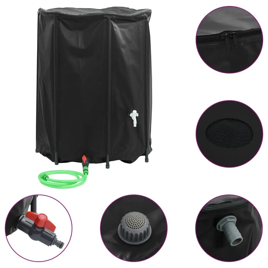 Water Tank with Tap Foldable 750 L PVC 155992 - Home & Garden