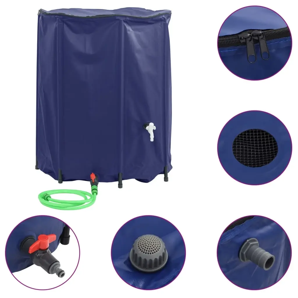 Water Tank with Tap Foldable 1250 L PVC 156005 - Home & Garden