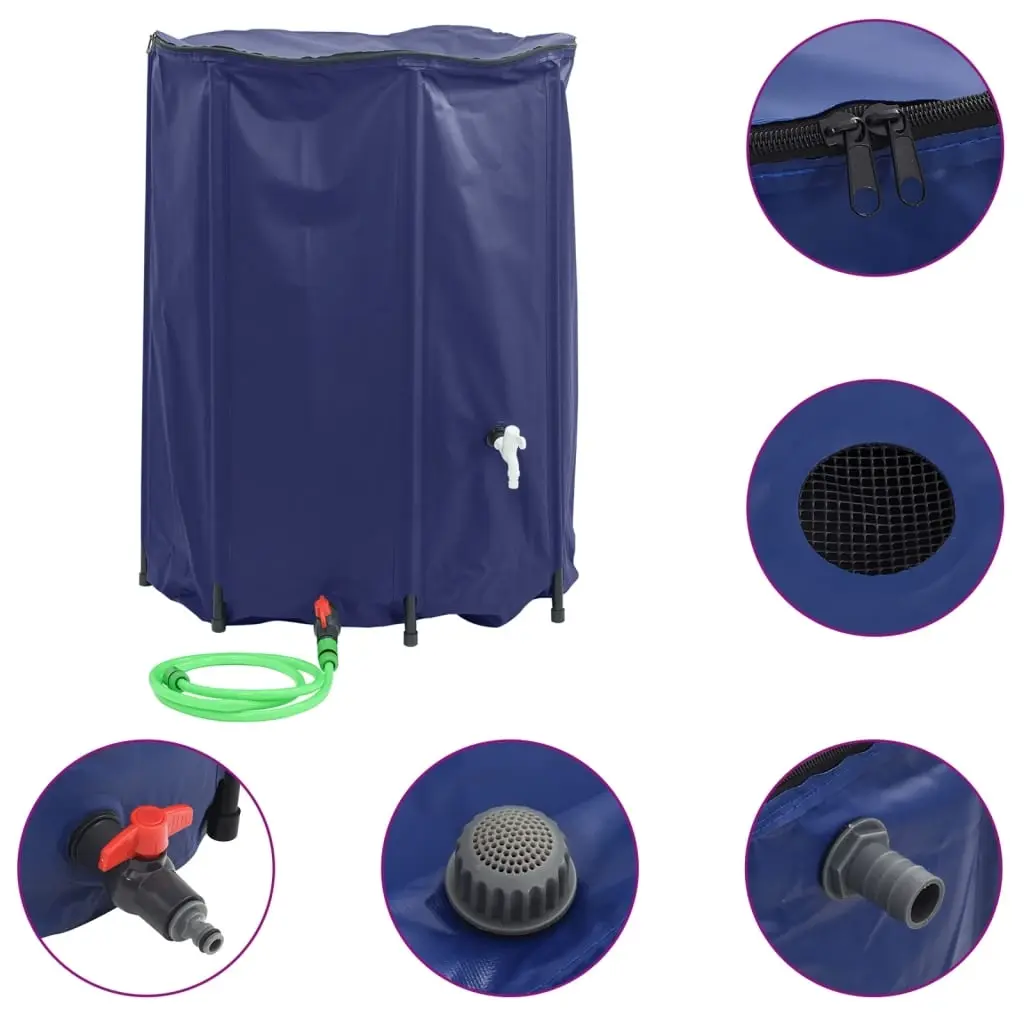 Water Tank with Tap Foldable 1350 L PVC 156008 - Home & Garden