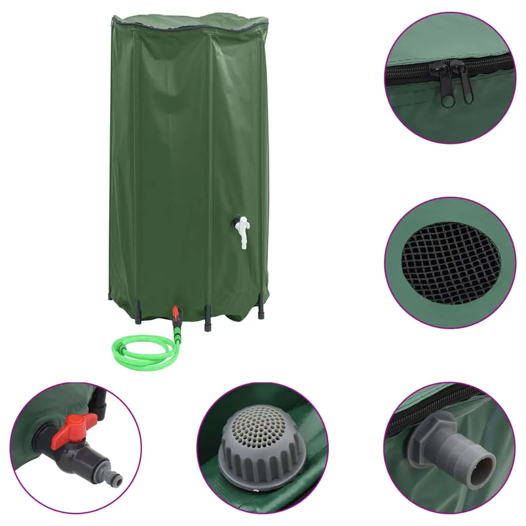 Water Tank with Tap Foldable 380 L PVC 156012 - Home & Garden