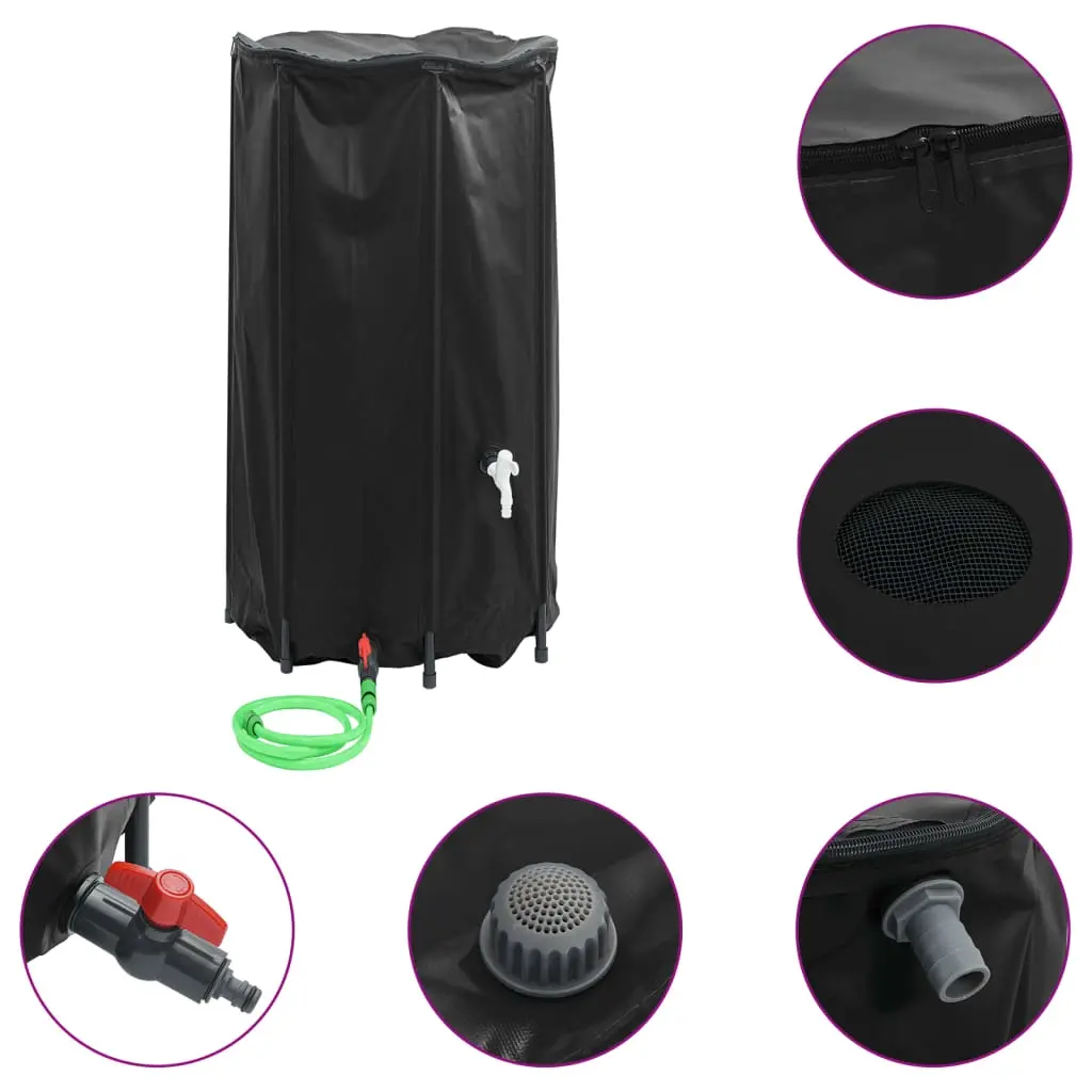 Water Tank with Tap Foldable 380 L PVC 156013 - Home & Garden