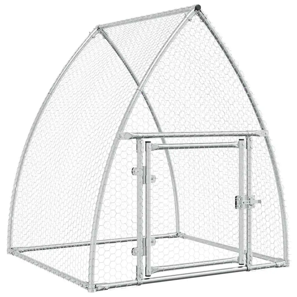 Chicken Cage Silver 100x105x120 cm Galvanised Steel 172552 - Pets