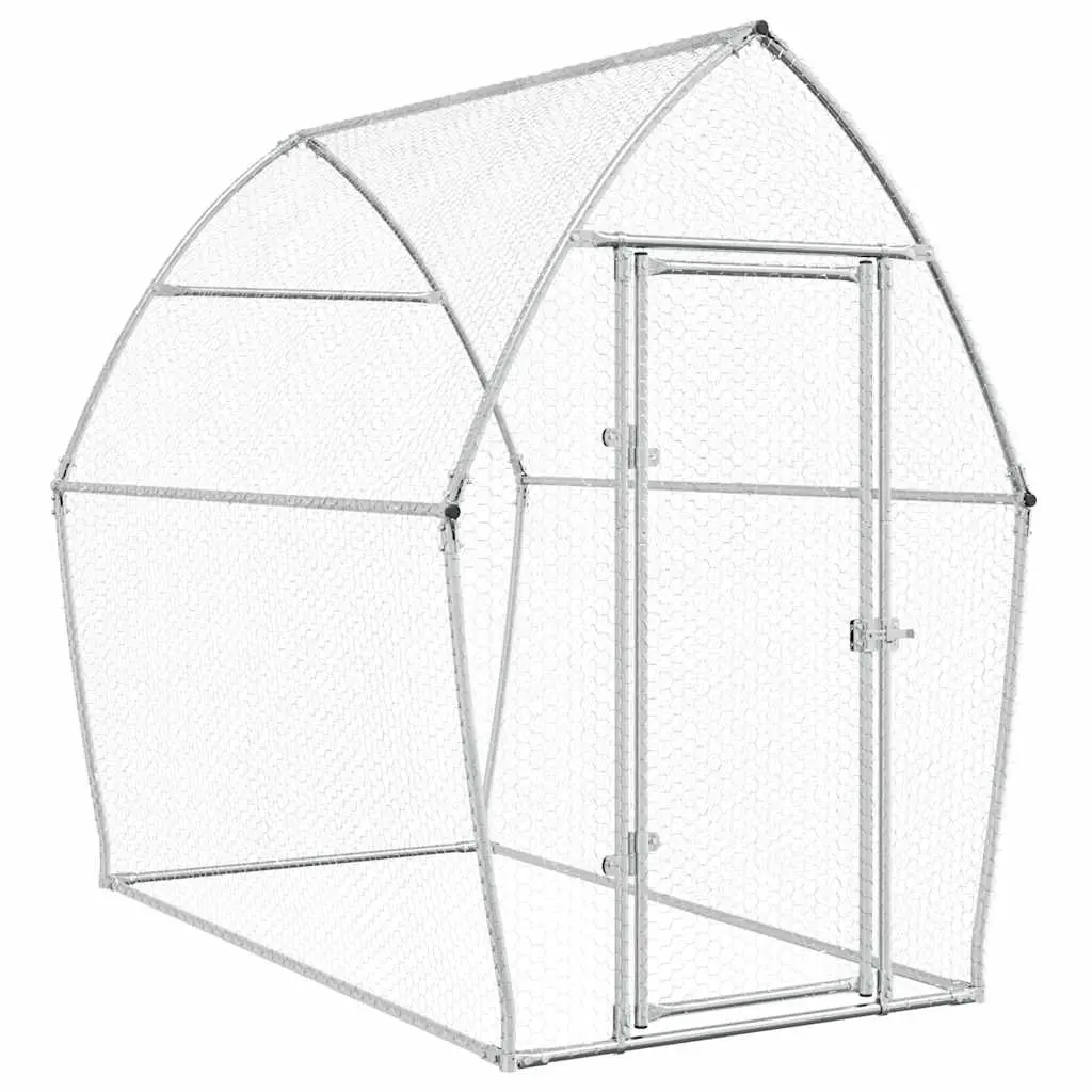 Chicken Cage Silver 200x105x182 cm Galvanised Steel 172555 - Pets
