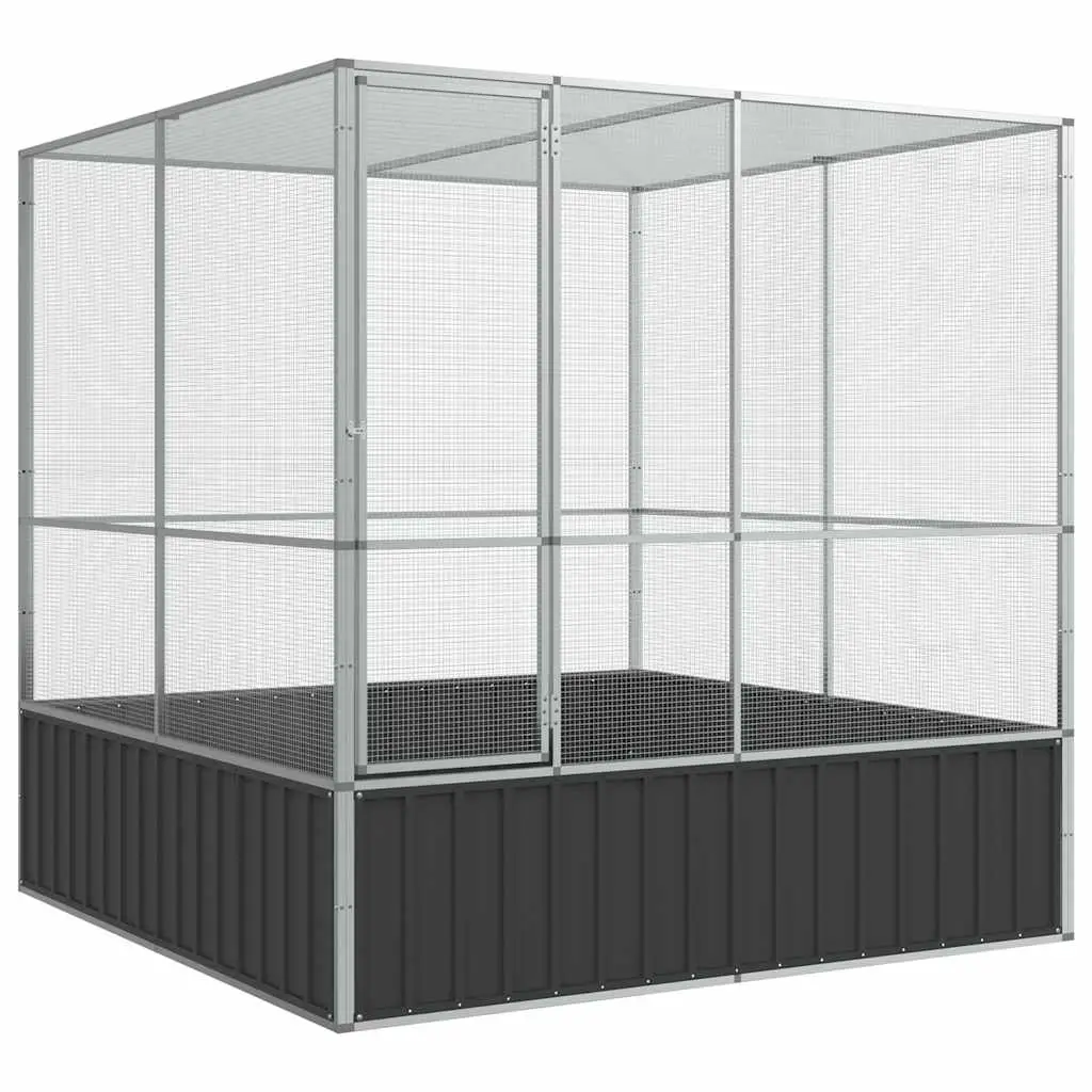 Aviary Silver 211x207x212 cm Steel 172584 - Pets