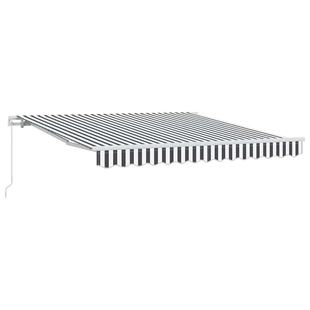 Manual Retractable Awning Anthracite&White 300x250 cm 3216038 - Home & Garden
