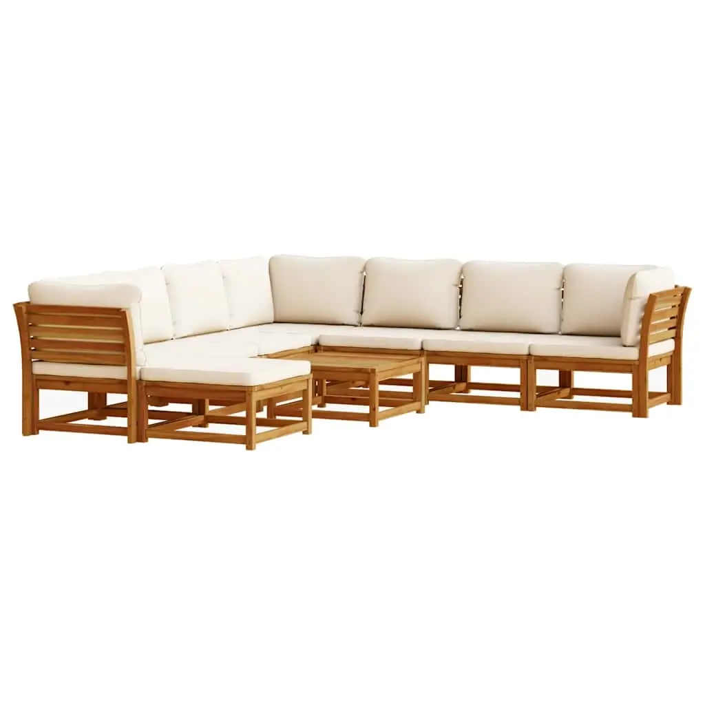 9 Piece Garden Lounge Set with Cushions Solid Wood Acacia 3214298 - Furniture