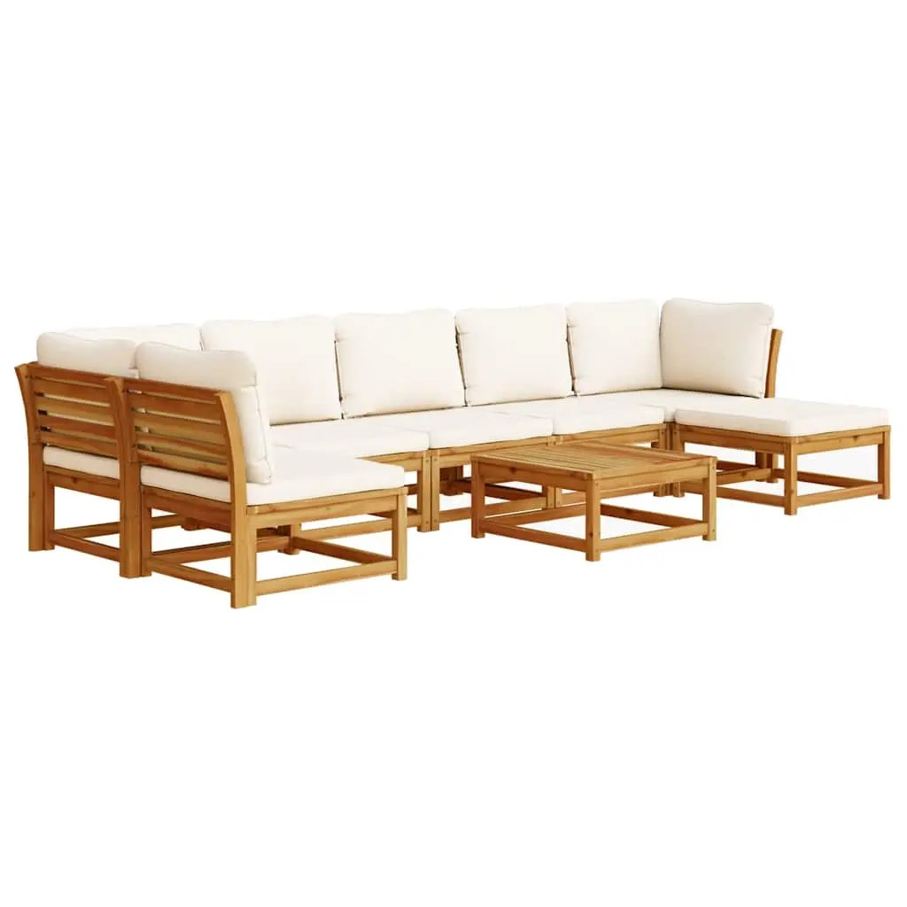 8 Piece Garden Lounge Set with Cushions Solid Wood Acacia 3214305 - Furniture