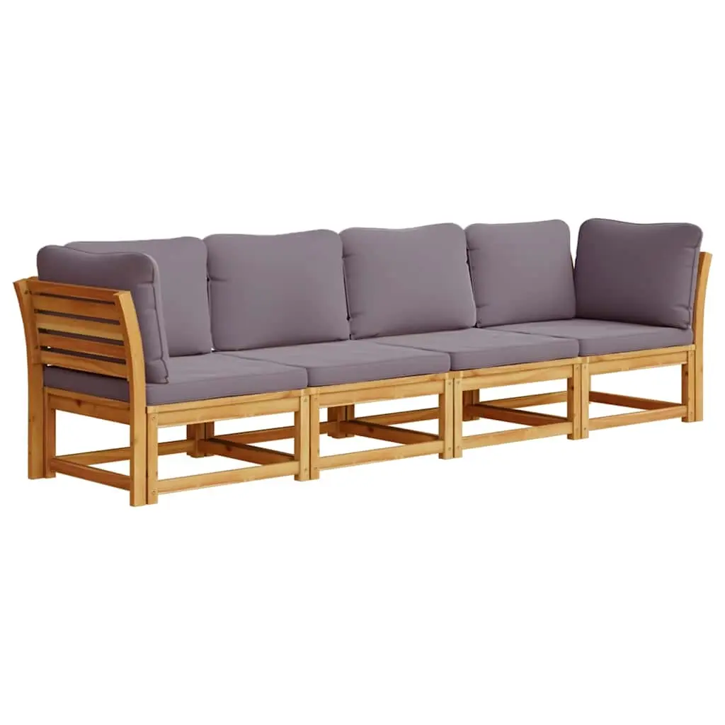 4 Piece Garden Lounge Set with Cushions Solid Wood Acacia 3214315 - Furniture