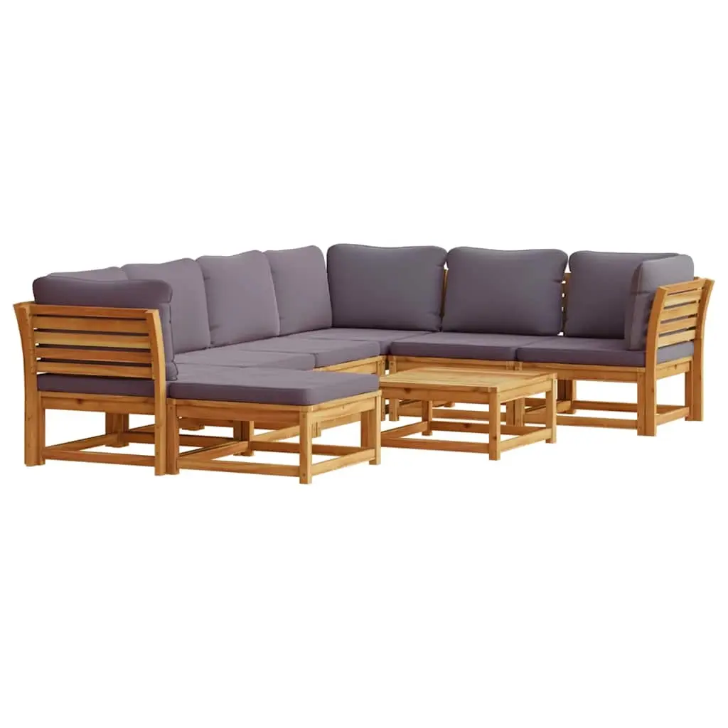 8 Piece Garden Lounge Set with Cushions Solid Wood Acacia 3214318 - Furniture