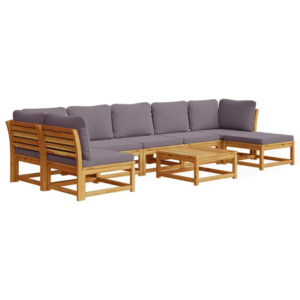 8 Piece Garden Lounge Set with Cushions Solid Wood Acacia 3214328 - Furniture