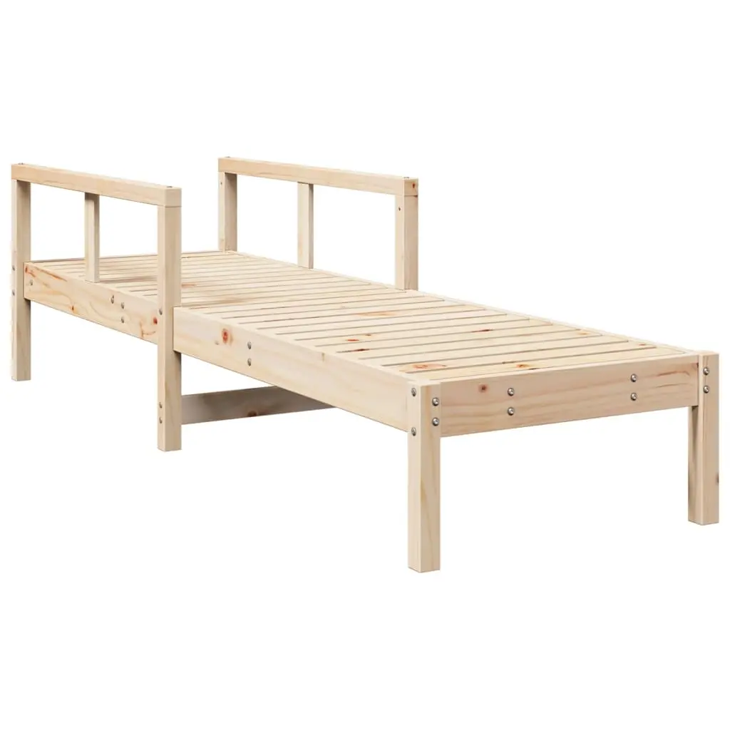 Sun Lounger 199.5x62x55 cm Solid Wood Pine 832538 - Furniture