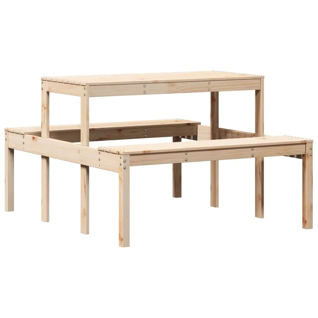 Picnic Table 110x134x75 cm Solid Wood Pine 832557 - Furniture