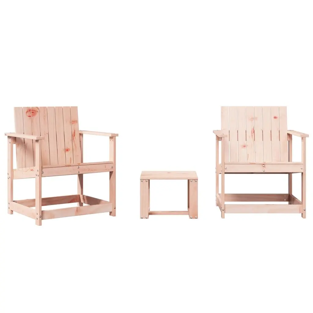 3 Piece Garden Lounge Set Solid Wood Douglas 832633 - Furniture