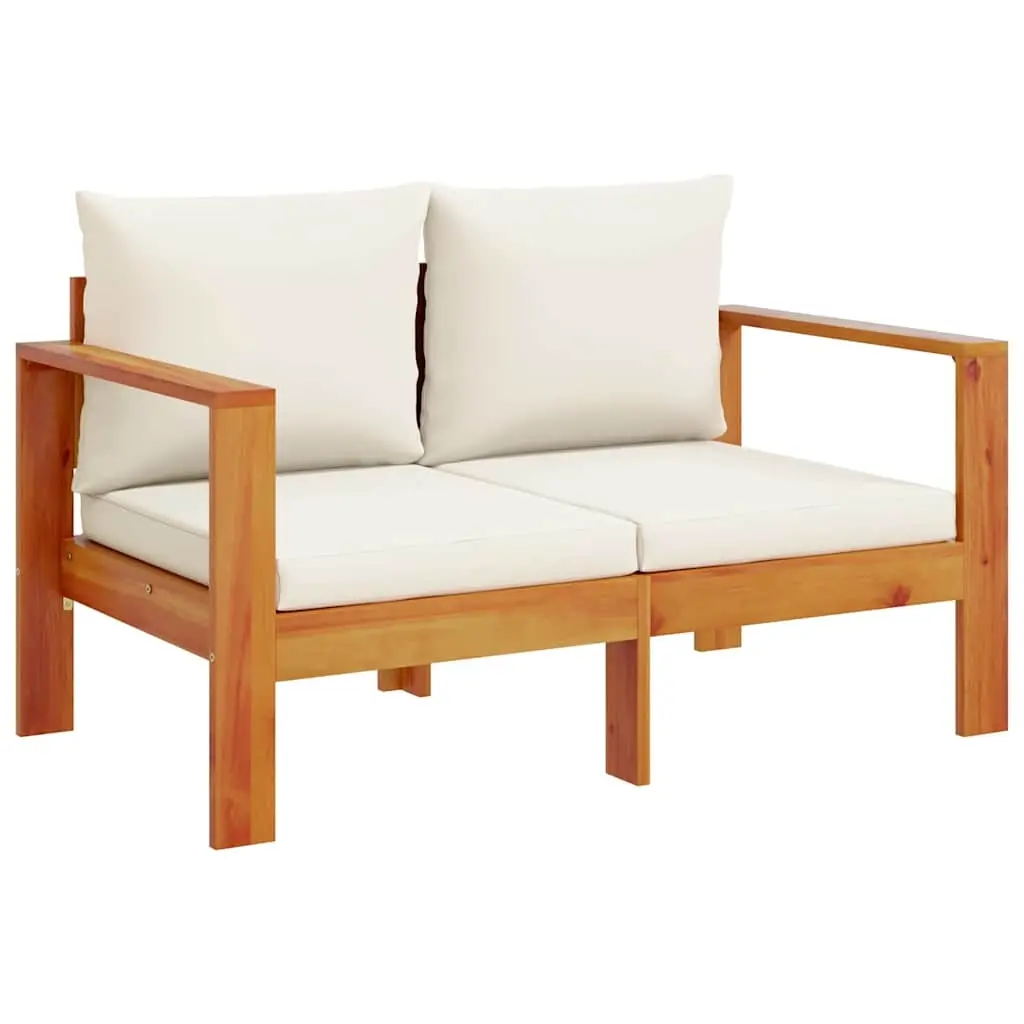 Garden Sofa with Cushions 2-Seater Solid Wood Acacia 367623