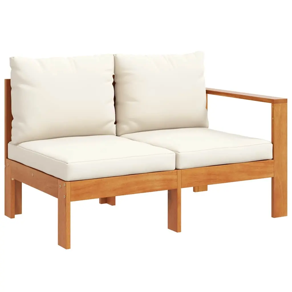 Garden Sofa with 1 Armrest 2-Seater Solid Wood Acacia 367624
