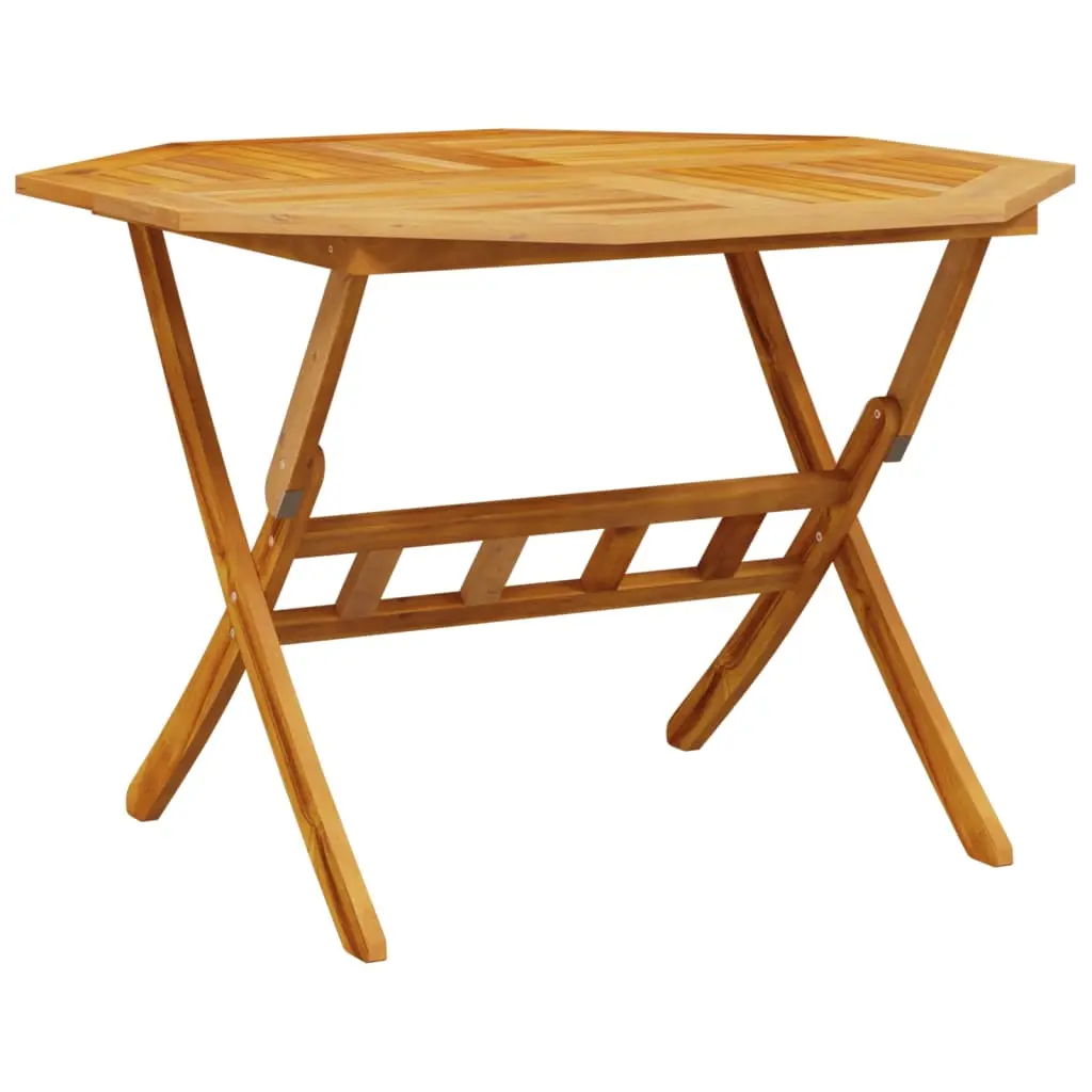 Folding Garden Table Ø110x75 cm Solid Wood Acacia 4004911 - Furniture