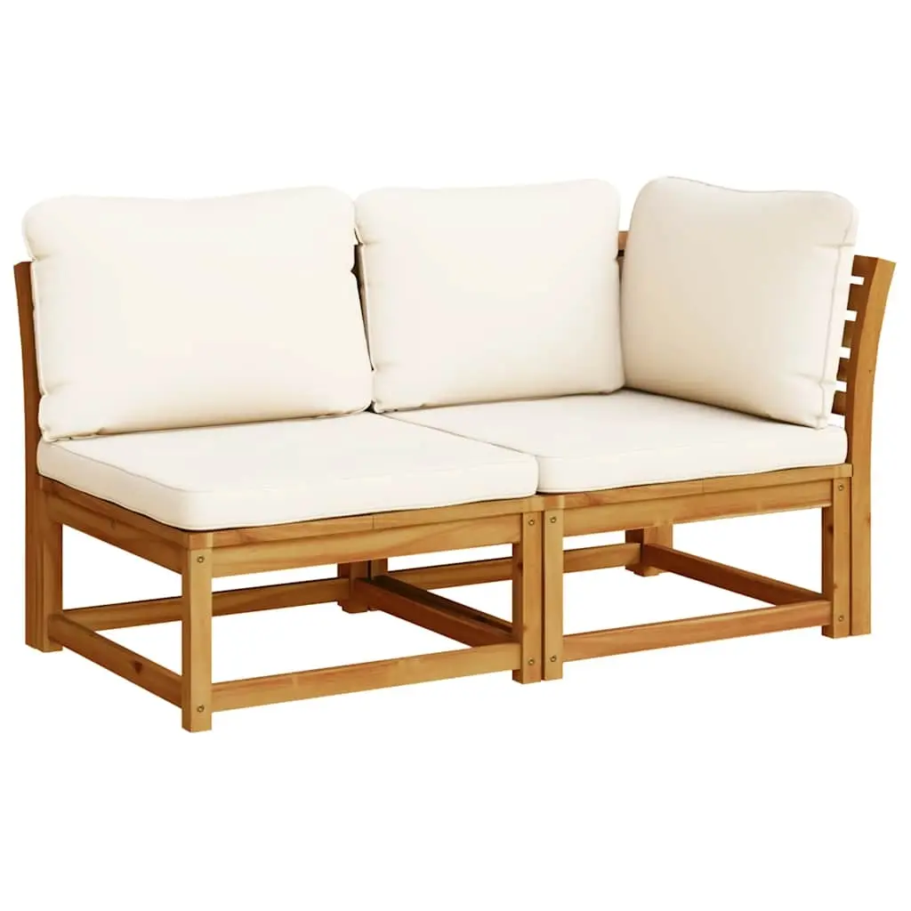 2 Piece Garden Lounge Set with Cushions Solid Wood Acacia 366492 - Furniture