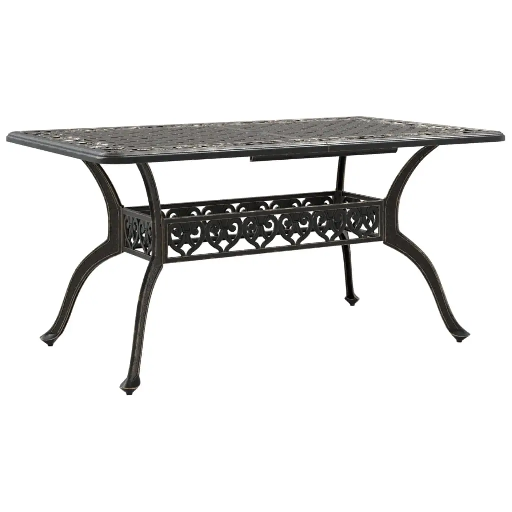 Garden Table Bronze 150x90x72 cm Cast Aluminium 4002803 - Furniture