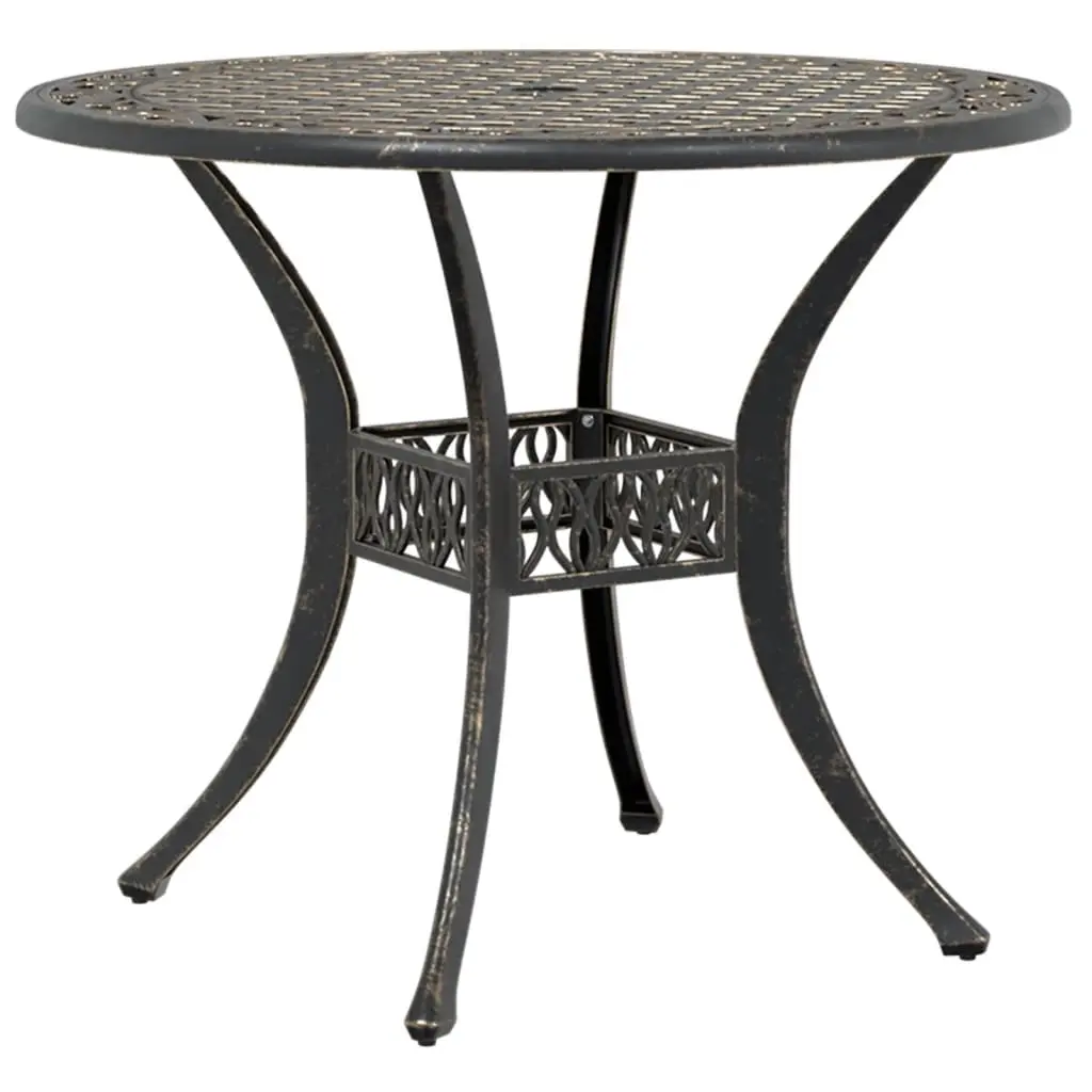 Garden Table Bronze Ø90x75 cm Cast Aluminium 4002807 - Furniture
