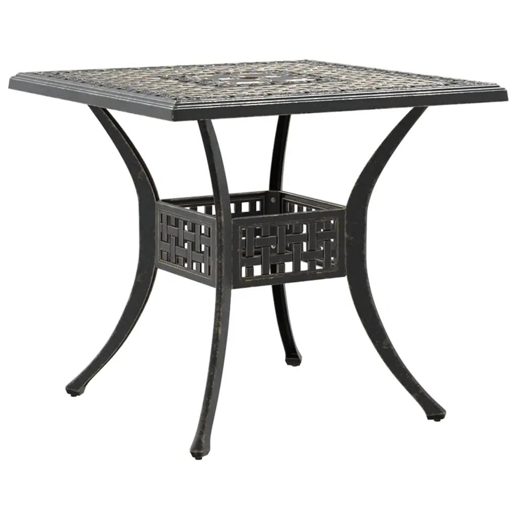 Garden Table Bronze 80x80x75 cm Cast Aluminium 4002811 - Furniture