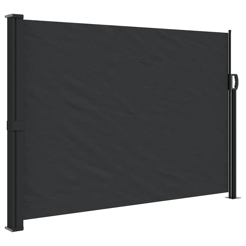 Retractable Side Awning Black 140x500 cm 4004414 - Home & Garden