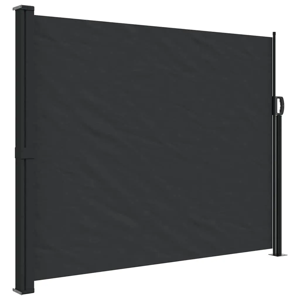 Retractable Side Awning Black 160x500 cm 4004429 - Home & Garden