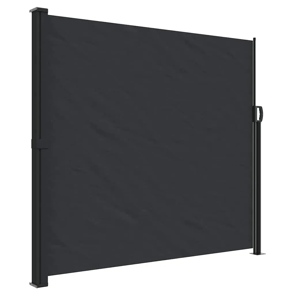 Retractable Side Awning Black 180x500 cm 4004444 - Home & Garden