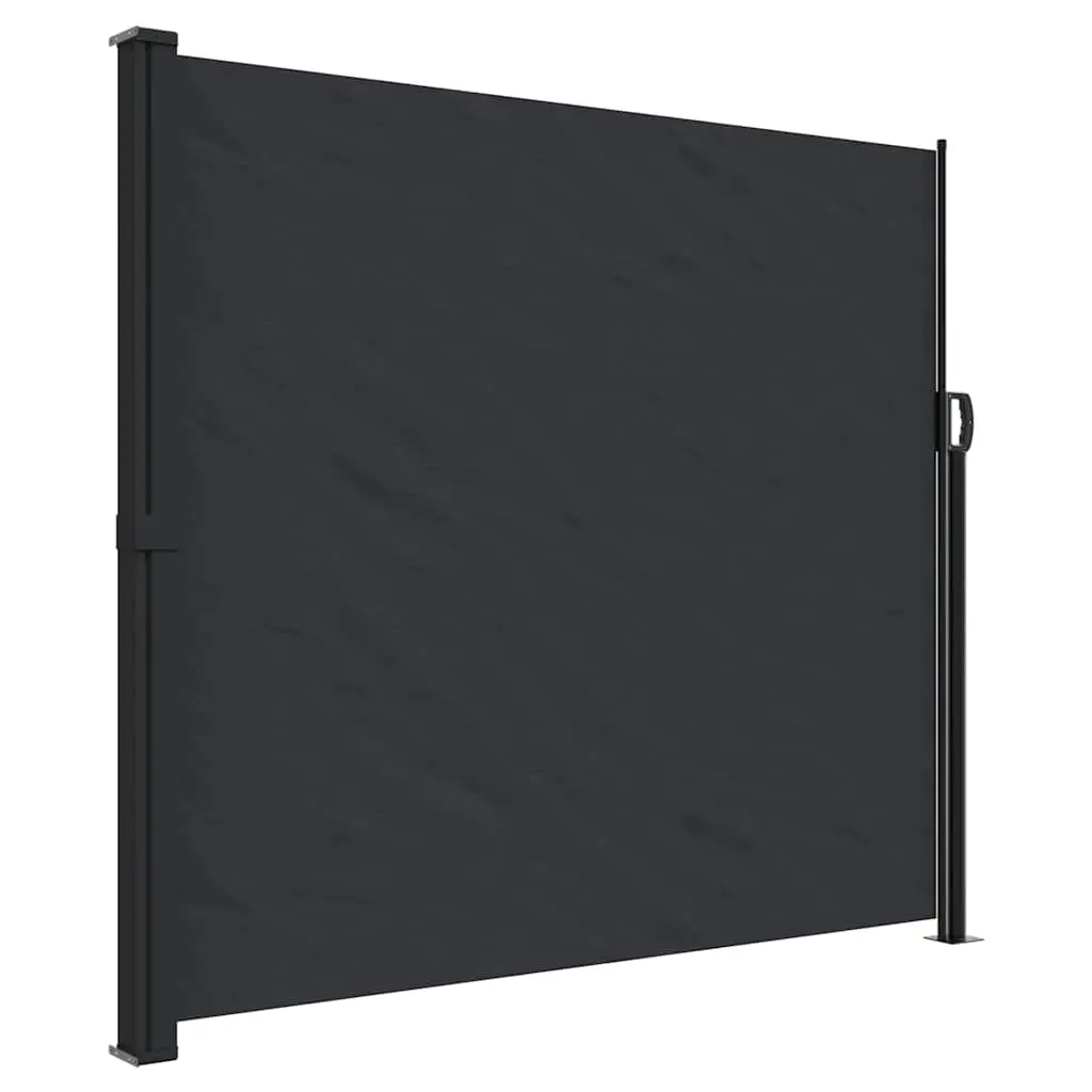 Retractable Side Awning Black 180x600 cm 4004534 - Home & Garden