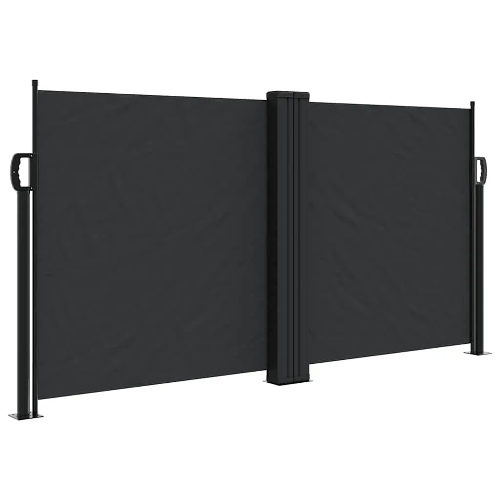 Retractable Side Awning Black 120x1000 cm 4004699 - Home & Garden