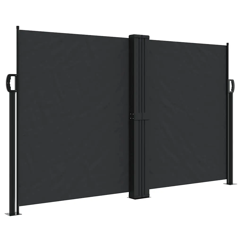 Retractable Side Awning Black 140x1000 cm 4004714 - Home & Garden