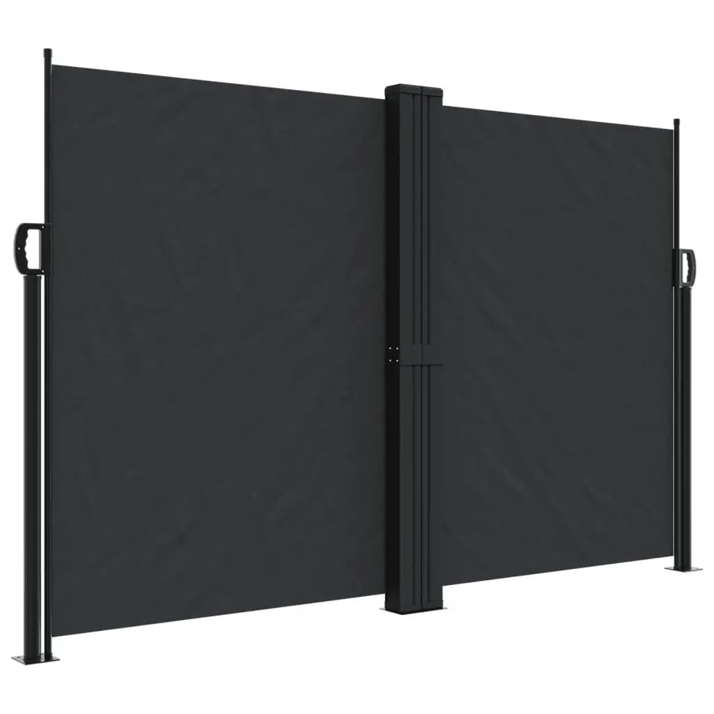 Retractable Side Awning Black 160x1000 cm 4004729 - Home & Garden