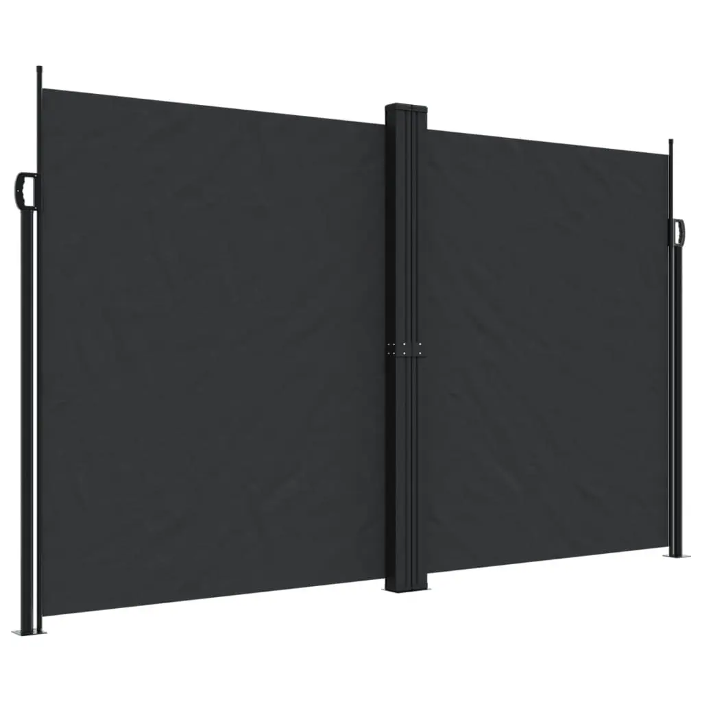 Retractable Side Awning Black 200x1000 cm 4004759 - Home & Garden