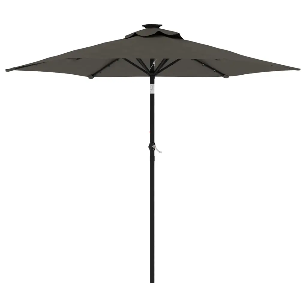 Garden Parasol with Steel Pole Anthracite 225x225x212 cm 4005060 - Home & Garden