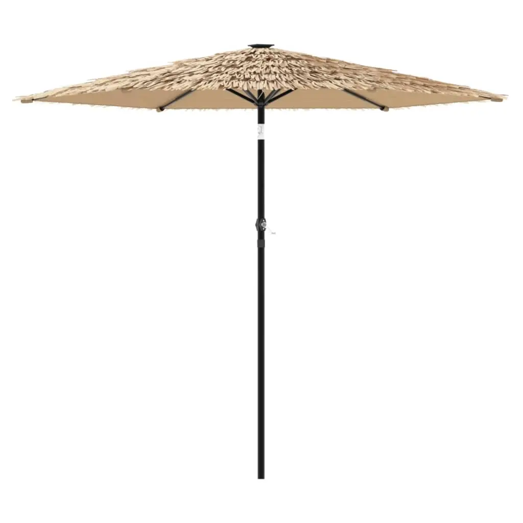 Garden Parasol with Steel Pole Brown 268x268x226 cm 4005101 - Home & Garden