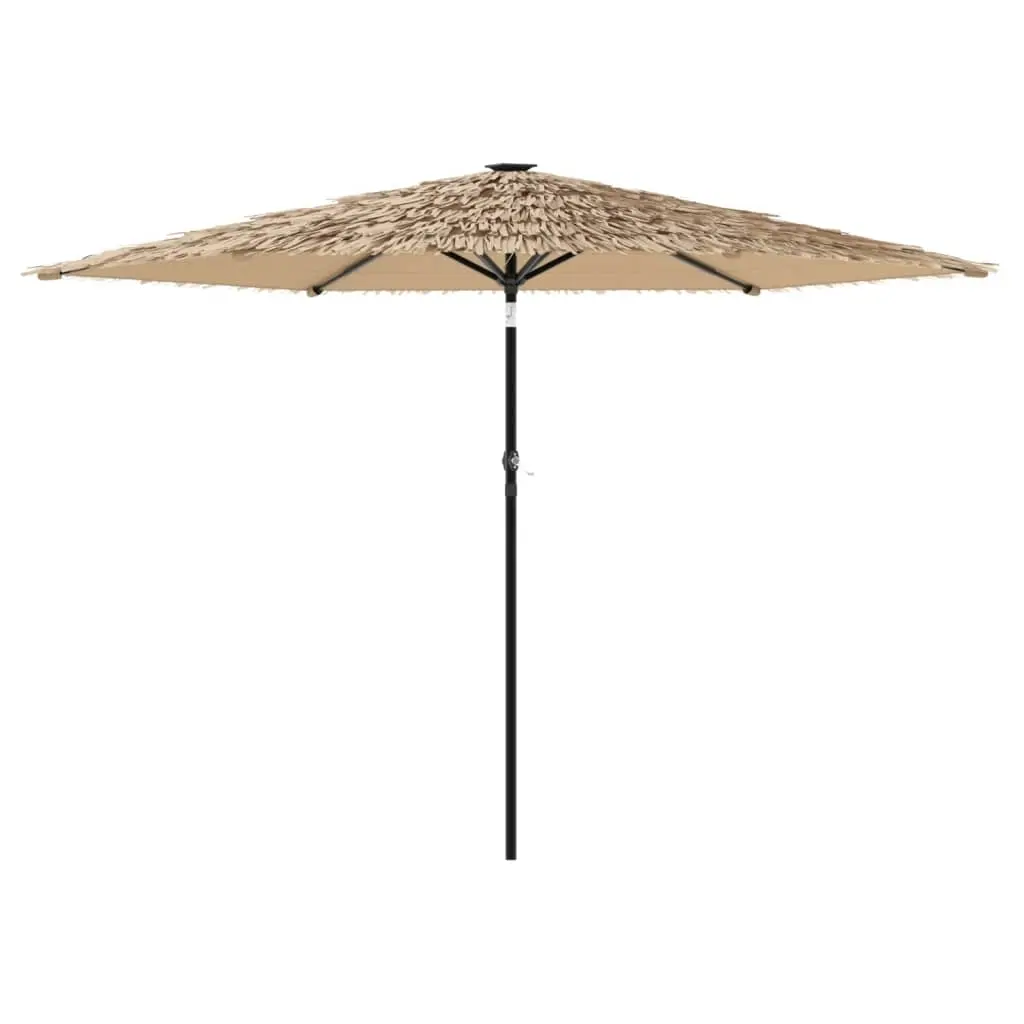 Garden Parasol with Steel Pole Brown 288x288x225 cm 4005105 - Home & Garden