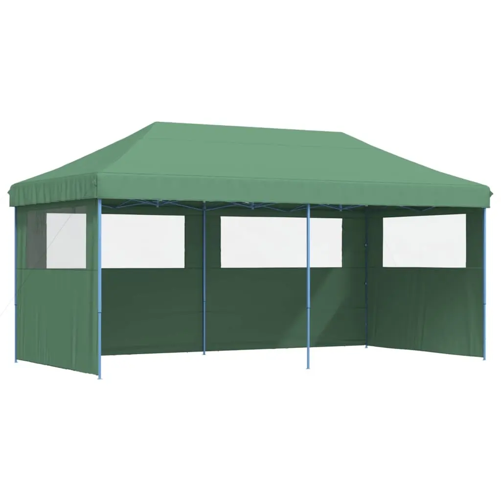 Foldable Party Tent Pop-Up with 3 Sidewalls Green 4004944