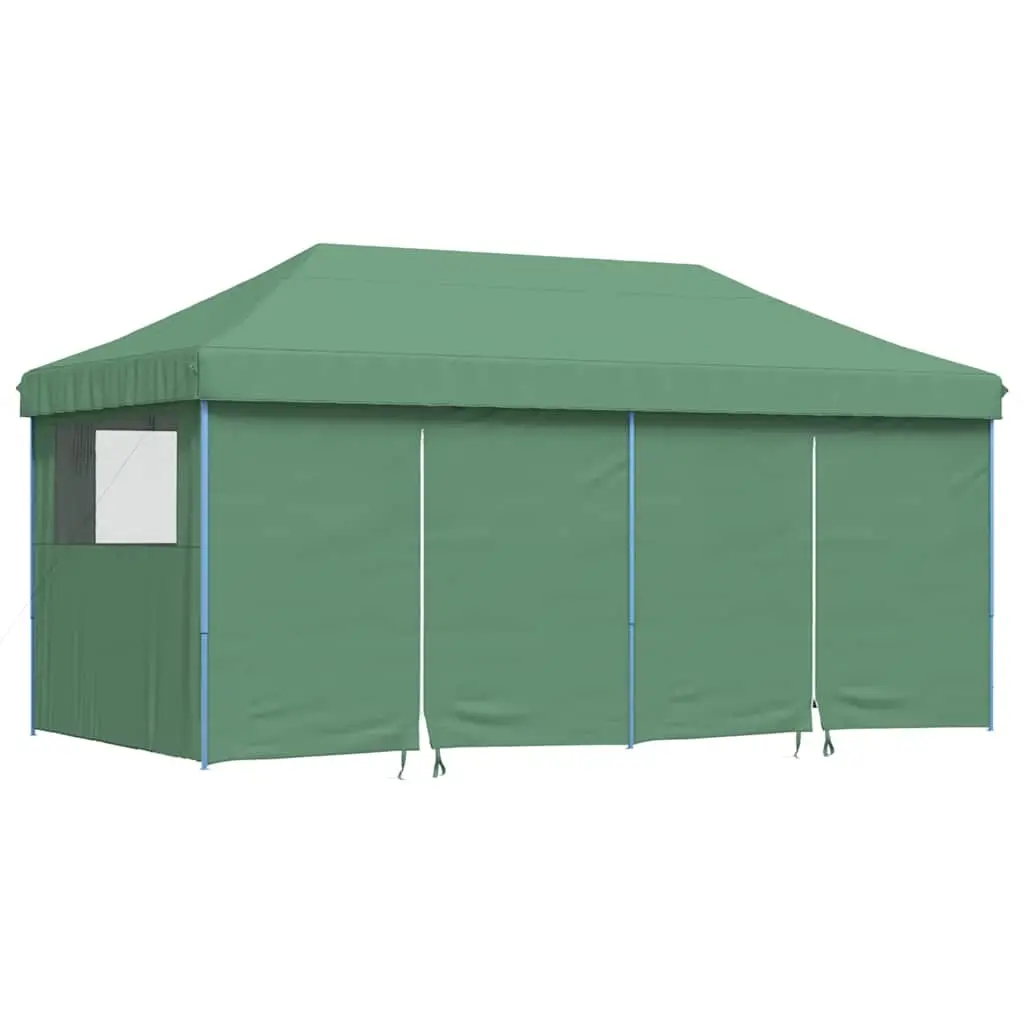 Foldable Party Tent Pop-Up with 4 Sidewalls Green 4004952