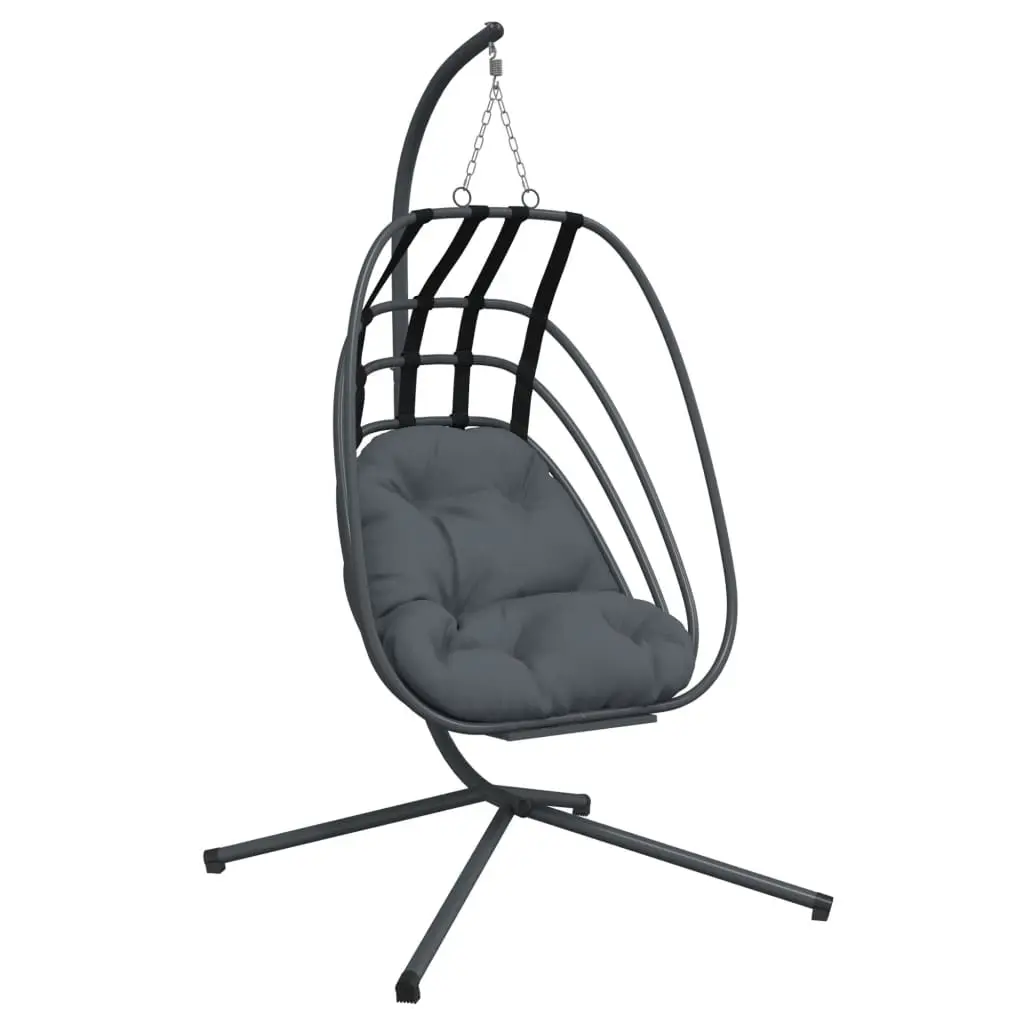 Hanging Egg Chair with Stand Anthracite Steel 4007408 - Furniture