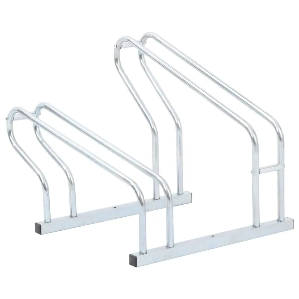 Bicycle Stand for 2 Bikes Floor Freestanding Galvanised Steel 4005573 - Sports & Outdoor