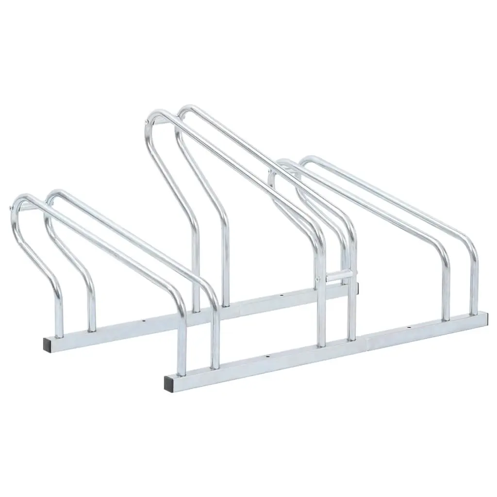 Bicycle Stand for 3 Bikes Floor Freestanding Galvanised Steel 4005574 - Sports & Outdoor