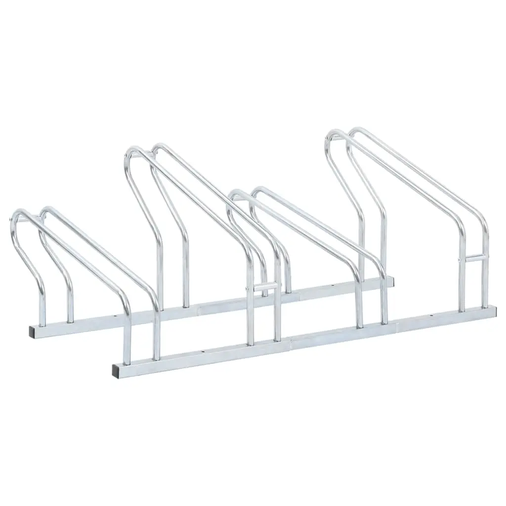 Bicycle Stand for 4 Bikes Floor Freestanding Galvanised Steel 4005575 - Sports & Outdoor