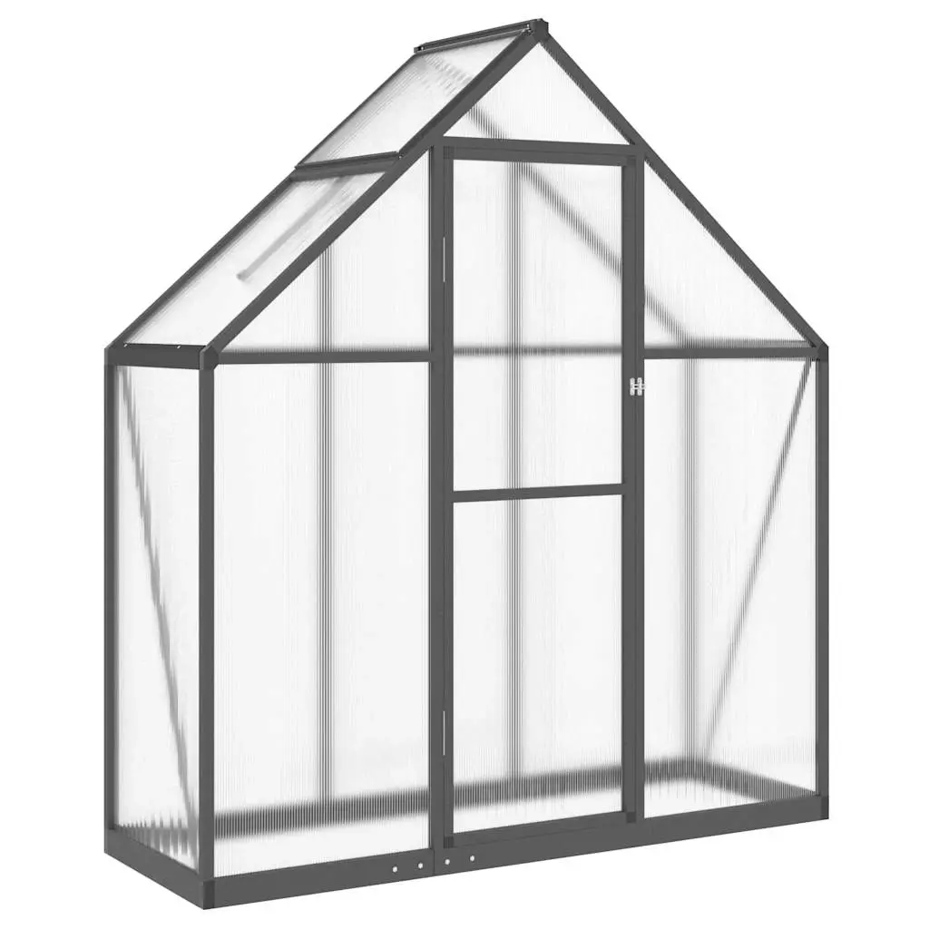 Greenhouse with Base Frame Anthracite 169x58x195 cm Aluminium 4005818 - Home & Garden