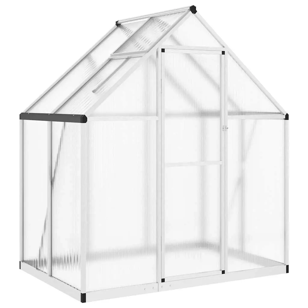 Greenhouse with Base Frame Silver 169x114x195 cm Aluminium 4005822 - Home & Garden