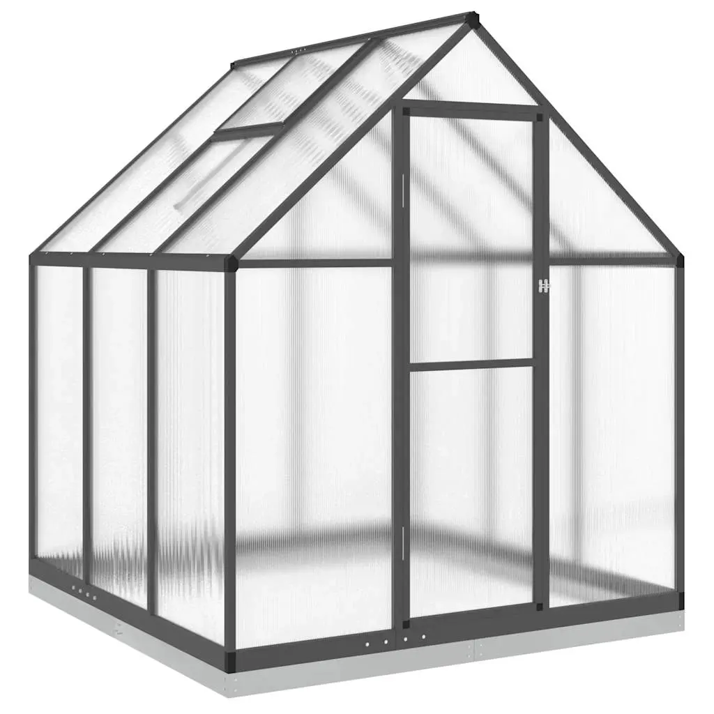 Greenhouse with Base Frame Anthracite 169x169x202 cm Aluminium 4005833 - Home & Garden
