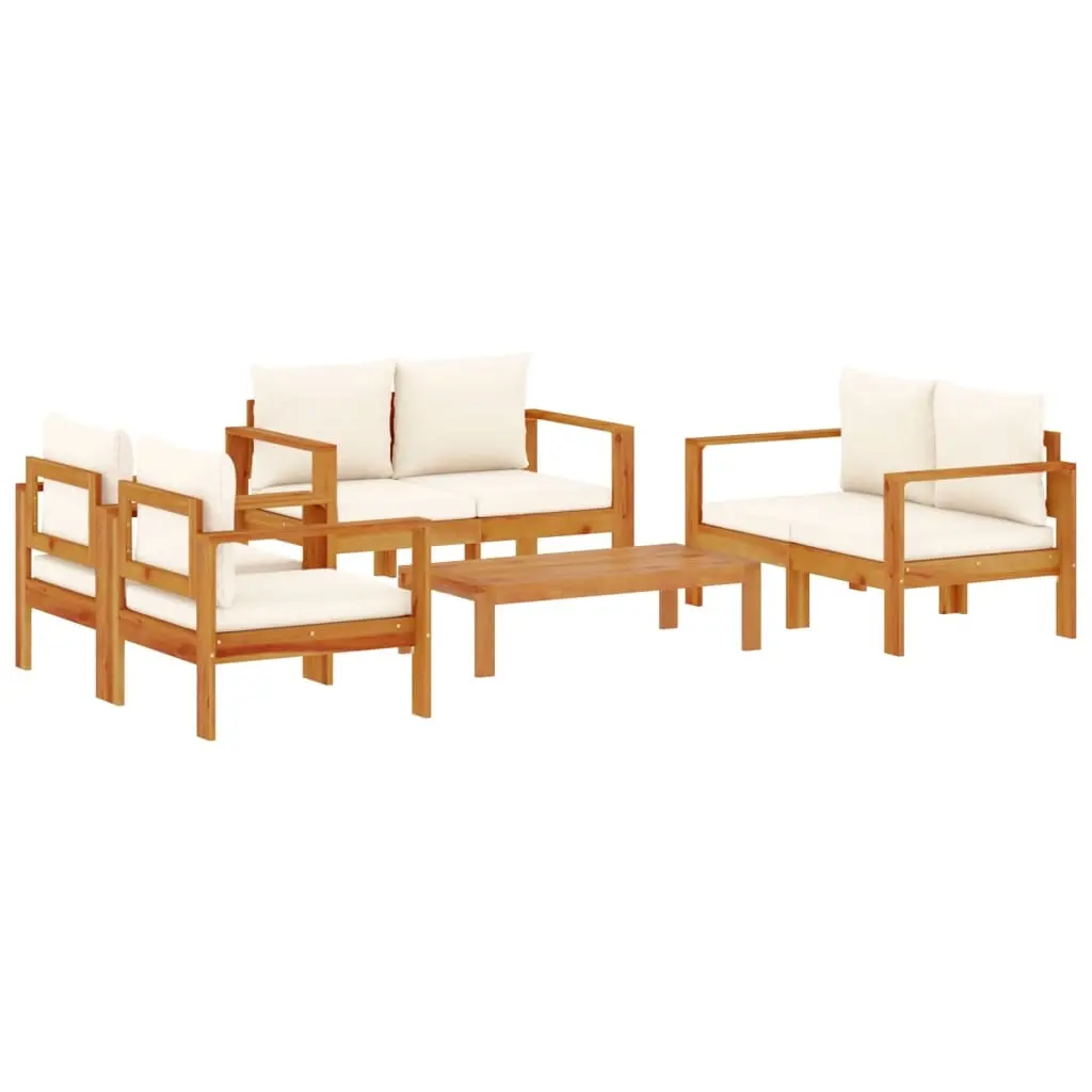 5 Piece Garden Sofa Set with Cushions Solid Wood Acacia 3214840 - Furniture