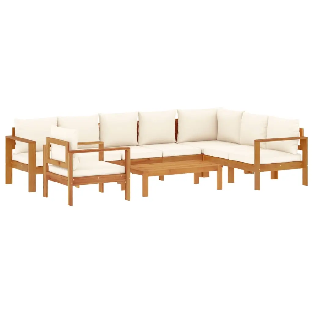 6 Piece Garden Sofa Set with Cushions Solid Wood Acacia 3214851 - Furniture
